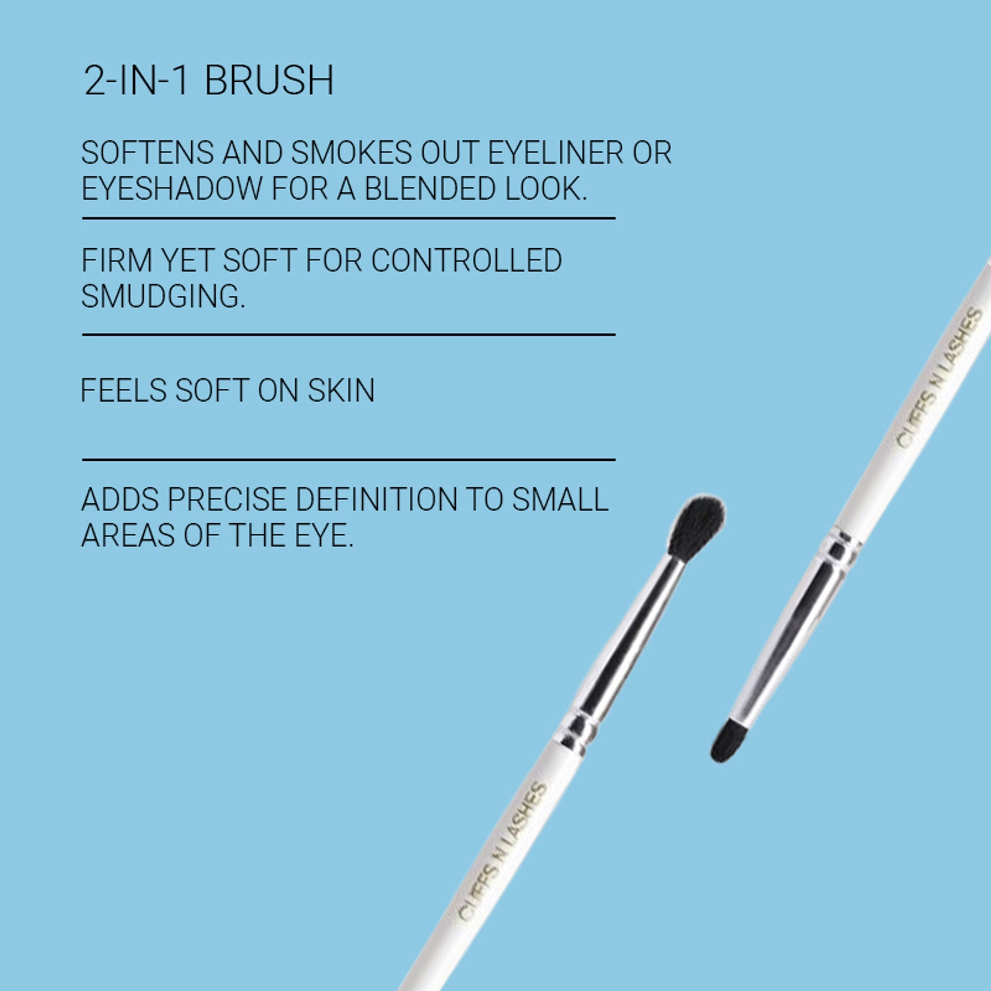 CUFFS N LASHES Small Smudger & Pencil Dual Brush - 05 - Distacart