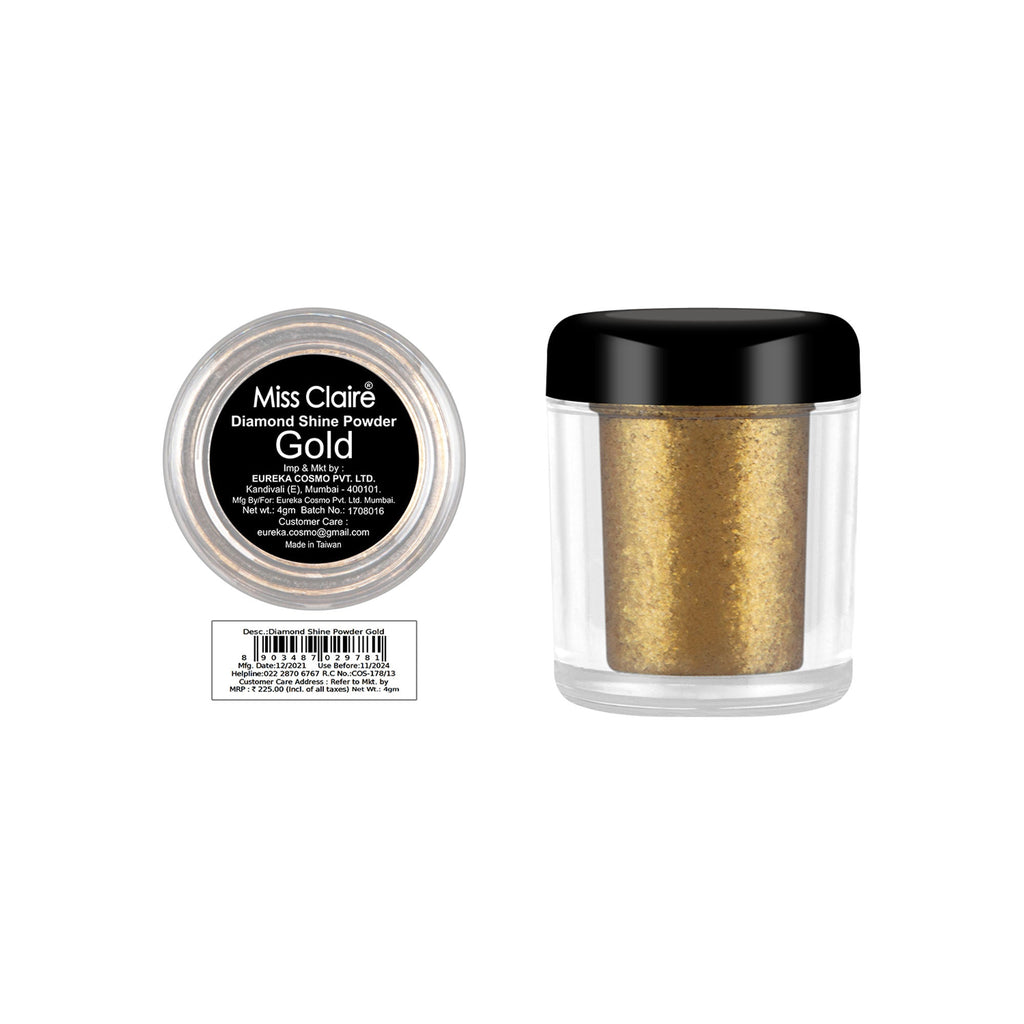 Miss Claire Diamond Shine Powder - Gold - Distacart