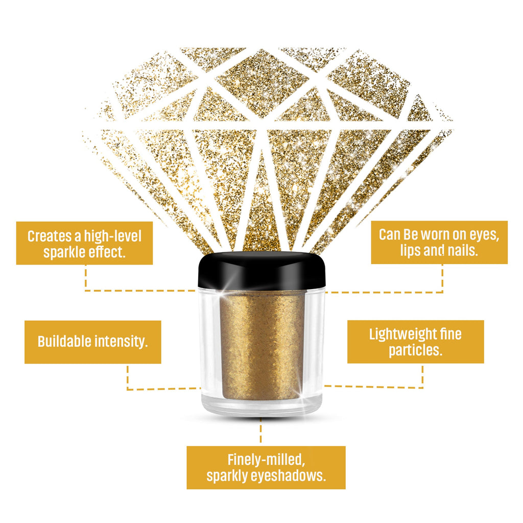 Miss Claire Diamond Shine Powder - Gold - Distacart