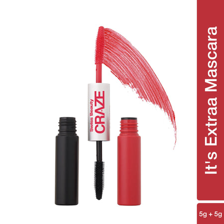 Swiss Beauty Craze It's Extraa Dual Non Flaky Mascara - 1 Red Flag