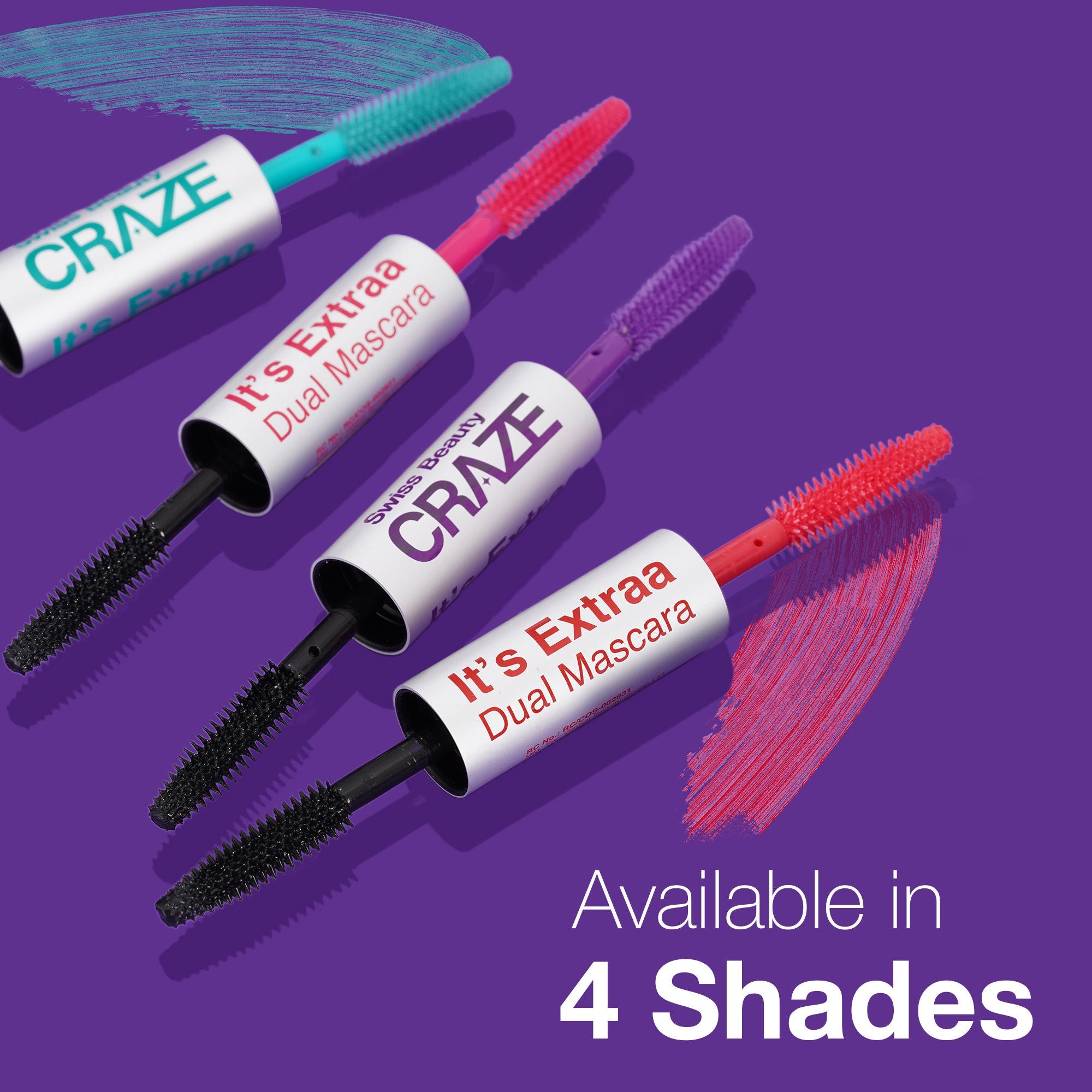 Swiss Beauty Craze It's Extraa Dual Non Flaky Mascara - 1 Red Flag - Distacart