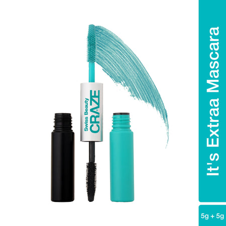 Swiss Beauty Craze It's Extraa Dual Non Flaky Mascara - 4 Teal Vibes