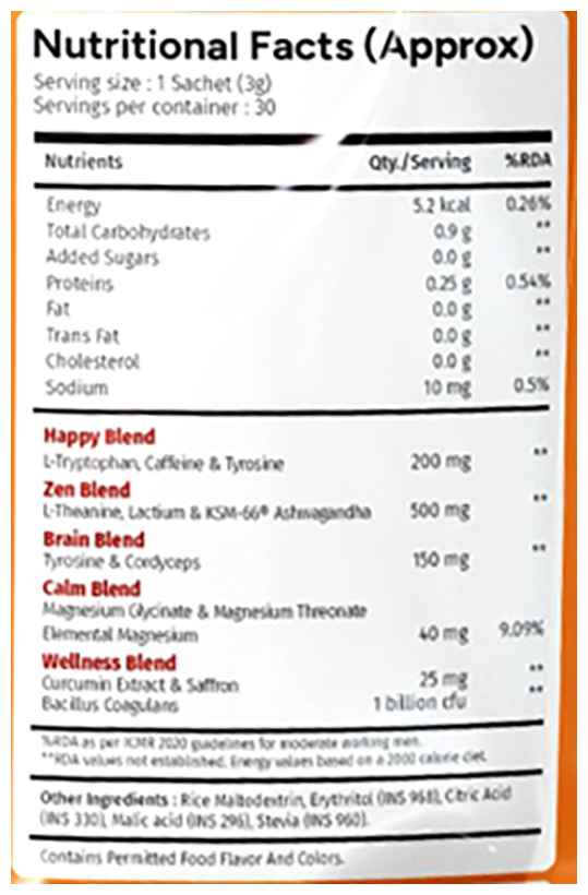 Bliss Welness Happy Bliss Sachet (3gm Each) Raspberry