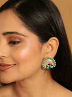 Nuyug Turquoise Crescent Earrings - Distacart