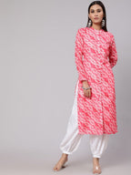 Aks Floral Printed Straight Kurta