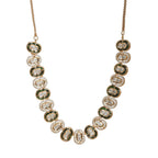 Double Mufli (peanut) Meenakari and Diamond Neckpiece (Gold) - Ruby Raang