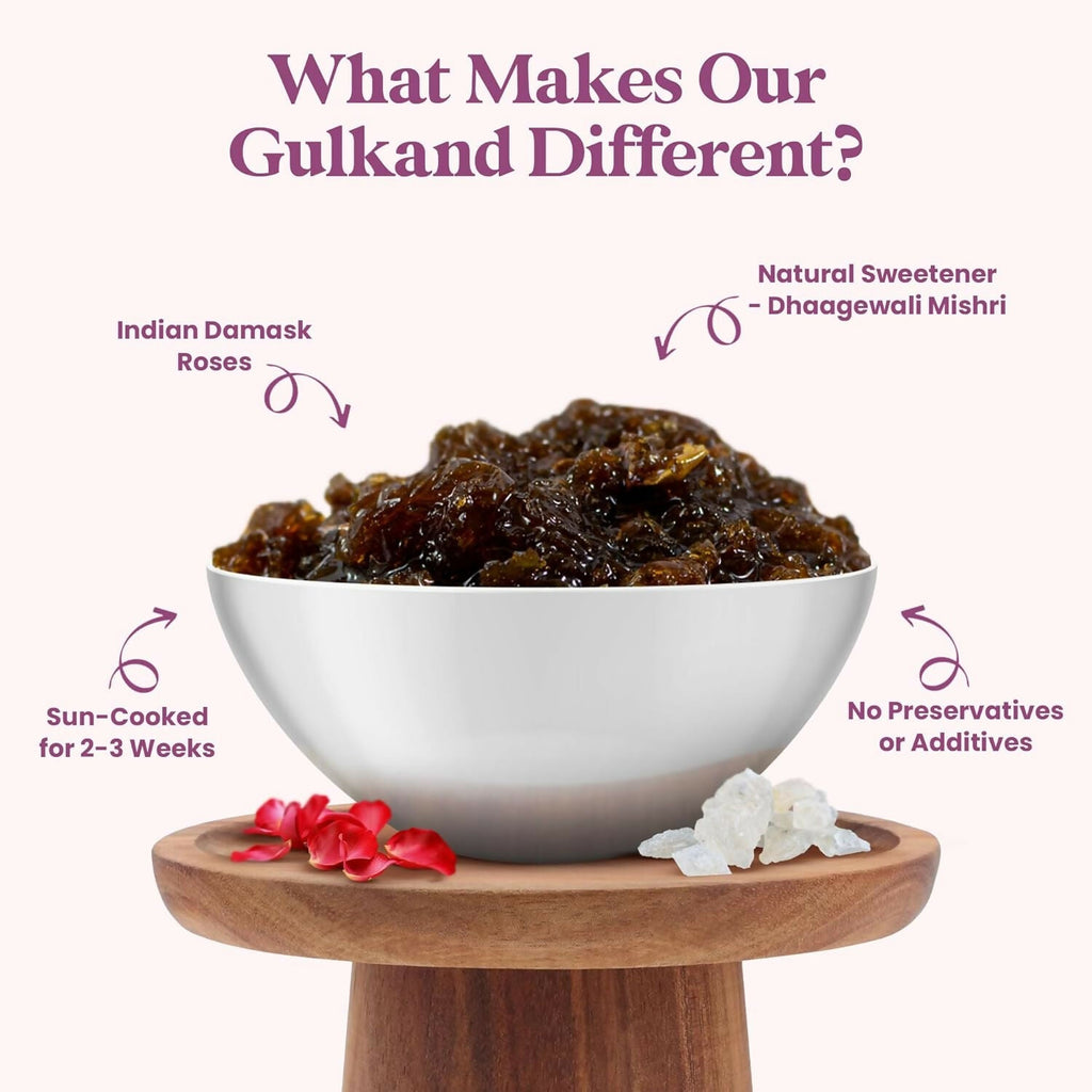 Vanalaya Gulkand Prepared using Sun Cooked Damask Rose & Cardamon