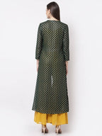 Myshka multi color Color Georgette Solid Top With Pant And Shrug Set