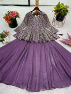 Teeya Creation Purple Color Crunchy Silk Embroidery Work Festiwal Wear Salwar Suit - Distacart