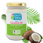 Earthbaby Virgin Coconut Oil - Cold Pressed Oil For Body Massage Skin & Hair Care