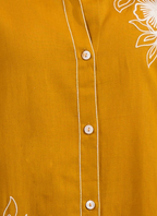 Joban Fashion Mustard Cotton, Linen Embroidered Readymade Cord Set - Distacart