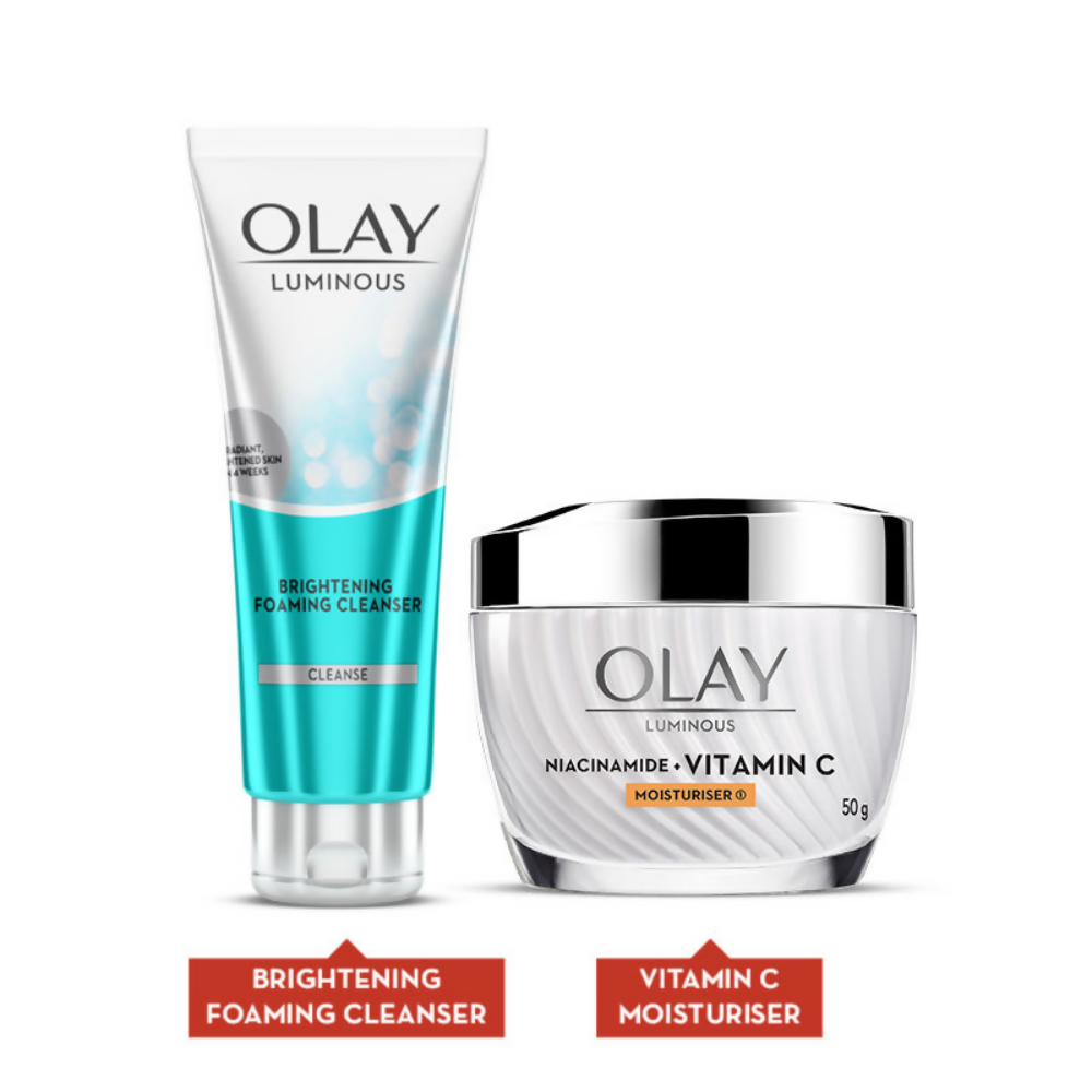 Olay Vitamin C Kit For 2x Glow - Cream With Free Cleanser
