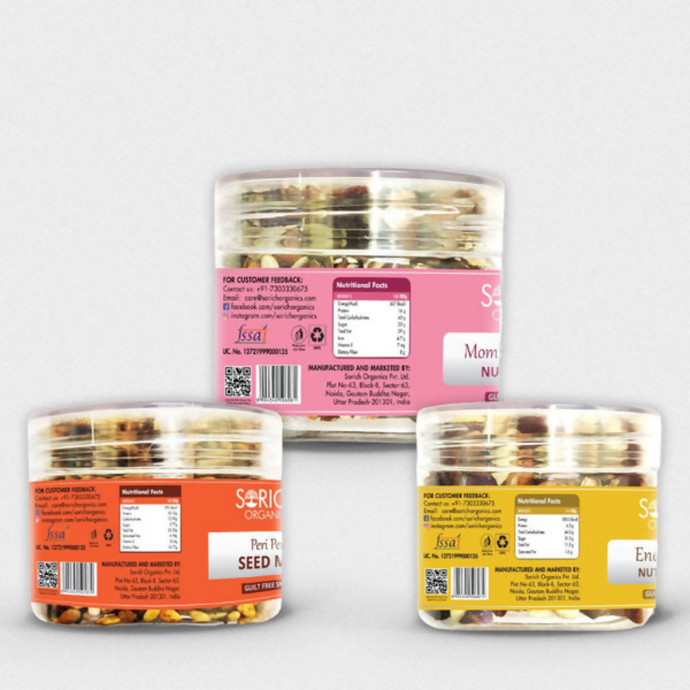 Sorich Organics Mother's Superfood Mix, Energy Mix & Peri Peri seeds mix - Distacart