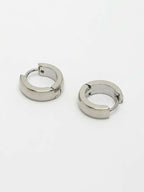 NVR Men's Silver Plated Hoop Earrings - Distacart