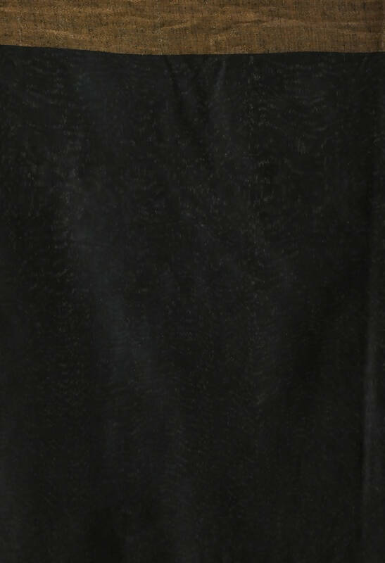 Mominos Fashion Moeza Black Bhagalpuri Handloom Silk Jay Shree Saree with unstitched Blouse piece - Distacart