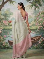 Shree Shyam Fashion Silver Tissue Silk Saree - Distacart