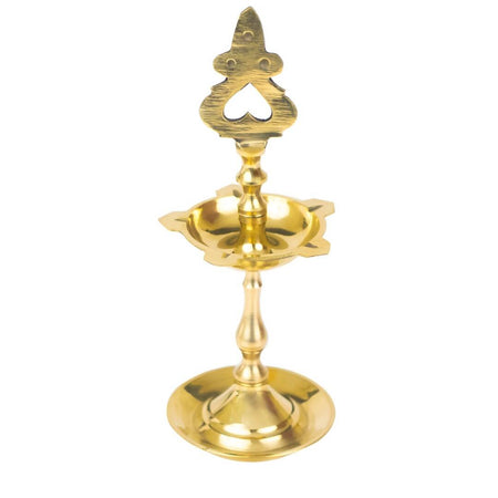 Spillbox Gold Toned Small Kuthu Vilakku Lakshmi Diya Pooja Essentials