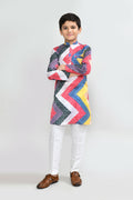 Joban Fashion Satin Silk Multicolor Kurta With Straight Fit Pant