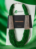 Inhanns Saree Shobha Statement Necklace - Green Onesize Necklace