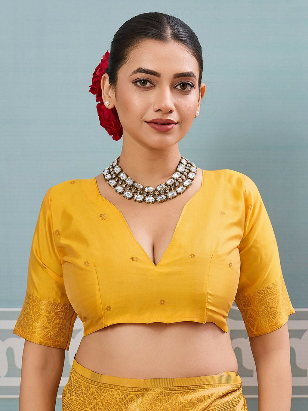 Shree Shyam Fashion Yellow Silk Saree - Distacart