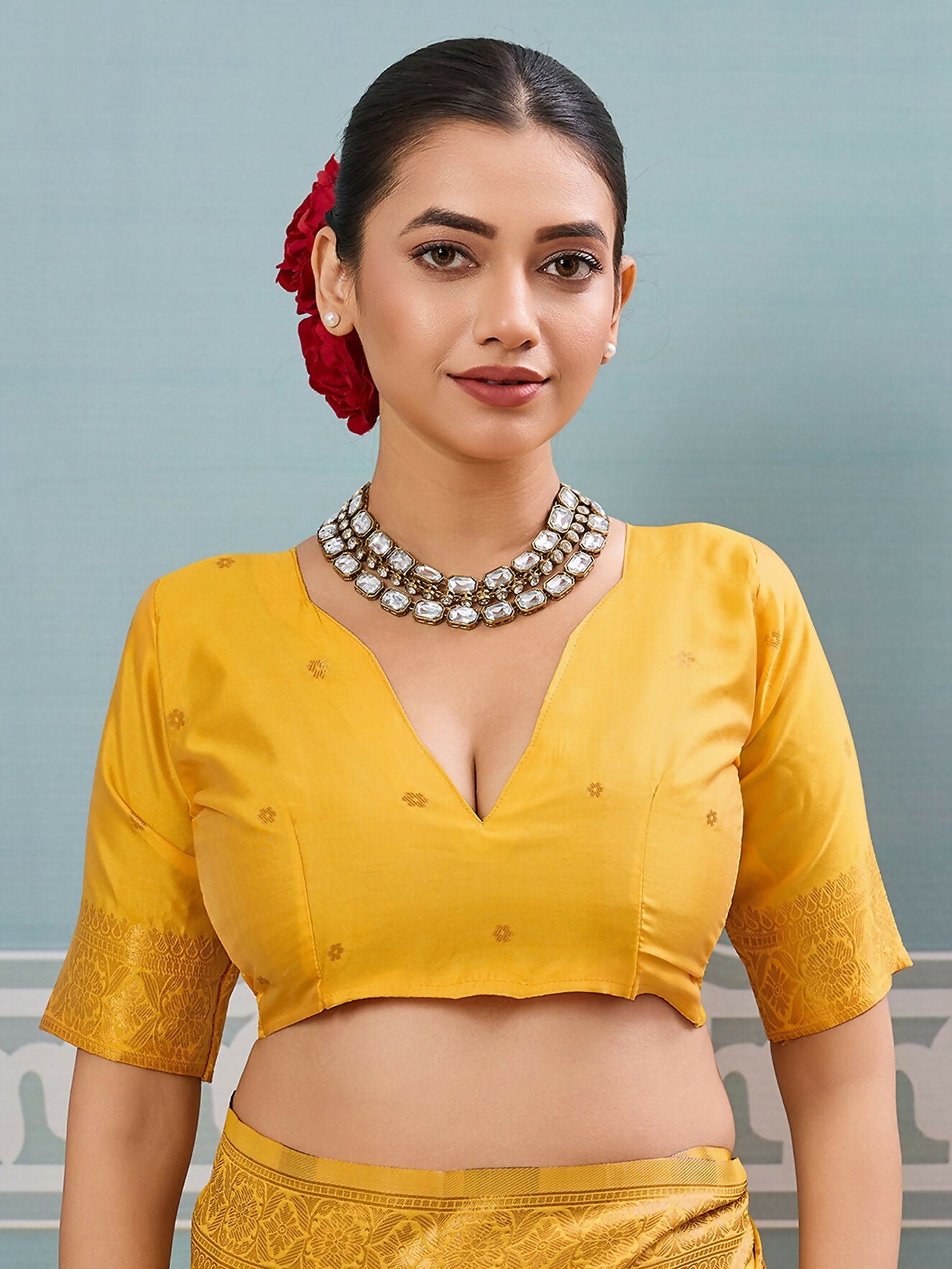 Shree Shyam Fashion Yellow Silk Saree - Distacart