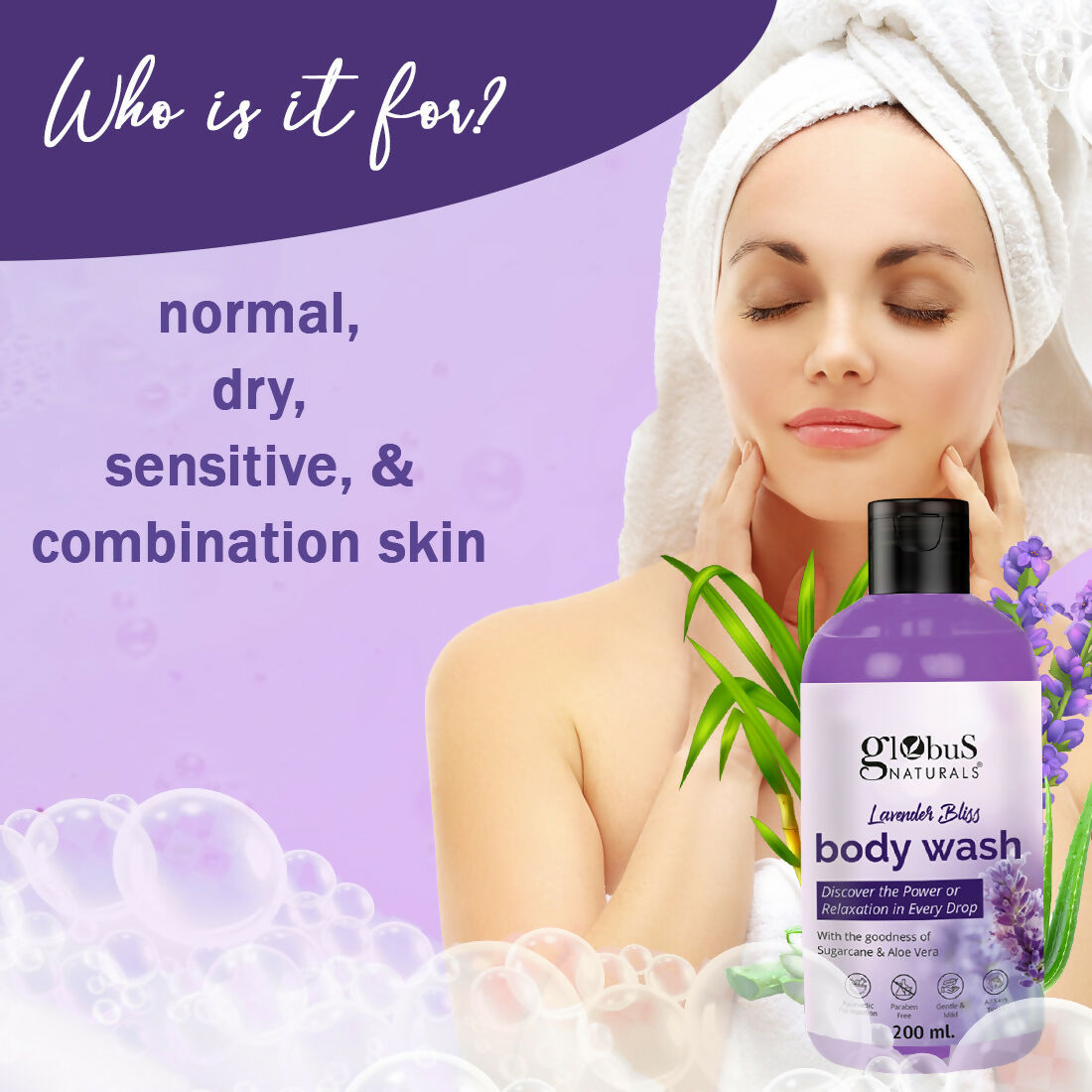 Globus Naturals Lavender Body Wash - Distacart