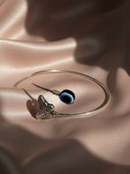 NVR Women Rhodium Plated Evil Eye Kada Bracelet - Distacart