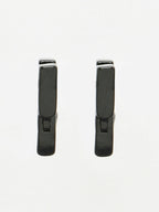 NVR Men's Black Rhodium-Plated Geometric Shape Stainless Steel Studs Earring - Distacart