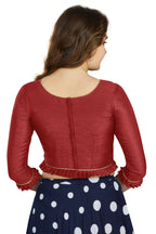 Aastha Fashion Women's Maroon Art Silk Designer Party Wear Readymade Blouse
