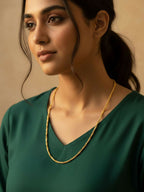 NVR Women Gold Plated Handcrafted Minimal Chain - Distacart