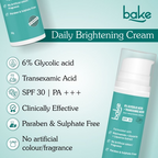 Bake 6% Glycolic + Tranexamic Acid Cream Spf 30 Pa+++ For Pigmentation & Daily Brightening Cream