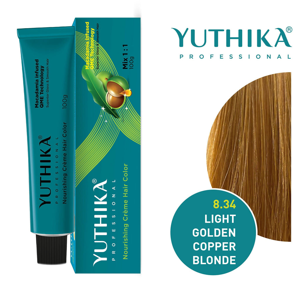 Yuthika Professional Creme Hair Colour - Light Golden Copper Blonde