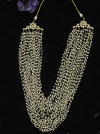 Gold-Toned White Gold-Plated Pearls Layered Handcrafted Necklace - Ruby Raang - Distacart