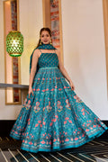 Everywhere Designer Rama Silk Cotton Stitched Suit With Dupatta - Anbazaar - Distacart