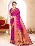 Shree Shyam Fashion Paithani Silk Purple Saree - Distacart