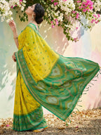 Shree Shyam Fashion Green Soft Silk Saree - Distacart