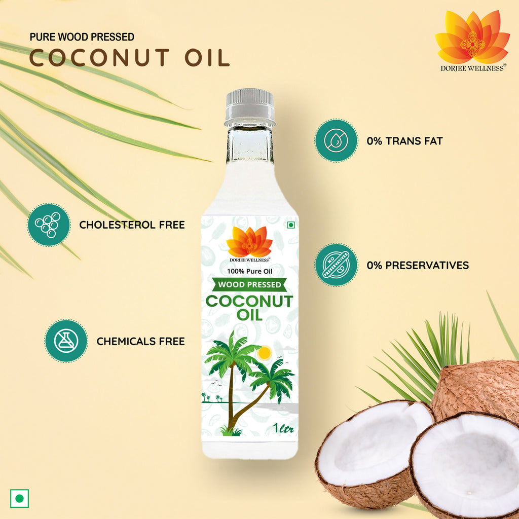 Dorjee Wellness Wood Pressed Coconut Oil - Distacart
