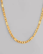 VOJ Gold-Polished Self Designed Biscuit Chain