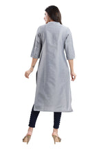 Snehal Creations Grey Cotton Silk Formal Wear Tunic For Women - Distacart