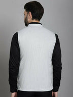 Even Apparels Nehru Jacket With Welt Pockets - Grey