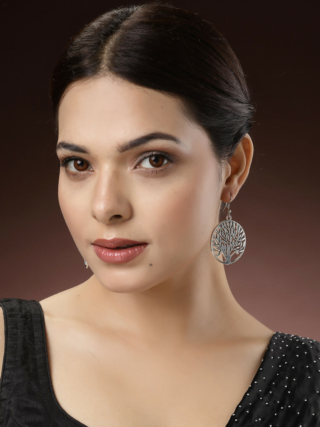 NVR Women's Set of 3 Silver-Toned German Silver Oxidised Dome Shaped Jhumka Earrings - Distacart