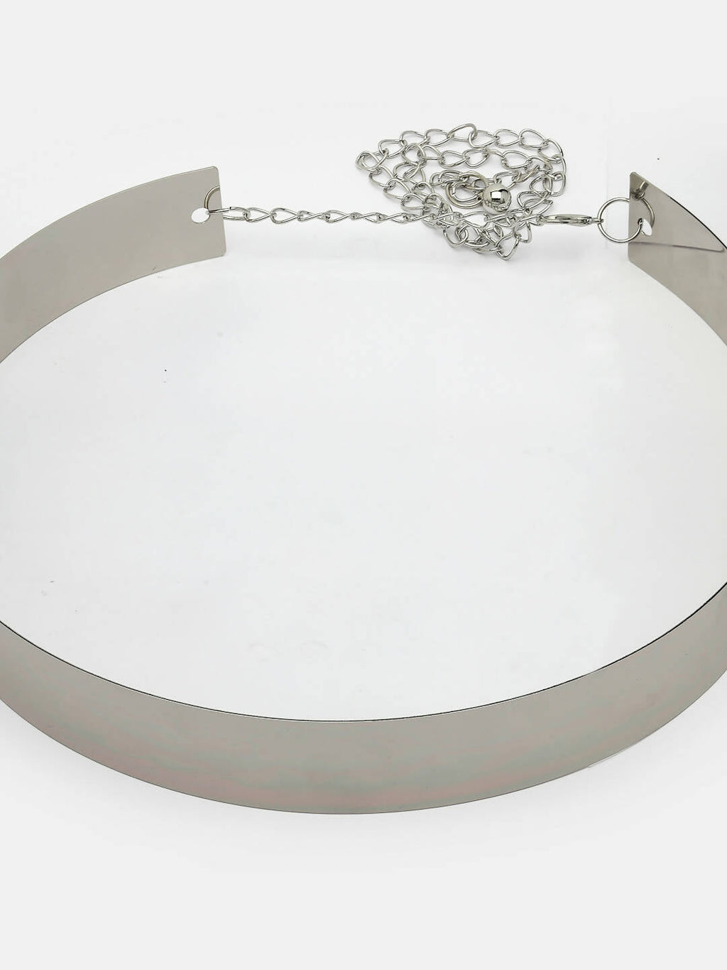 NVR Women Circular Silver Plated Adjustable Broad Belt