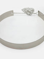 NVR Women Circular Silver Plated Adjustable Broad Belt