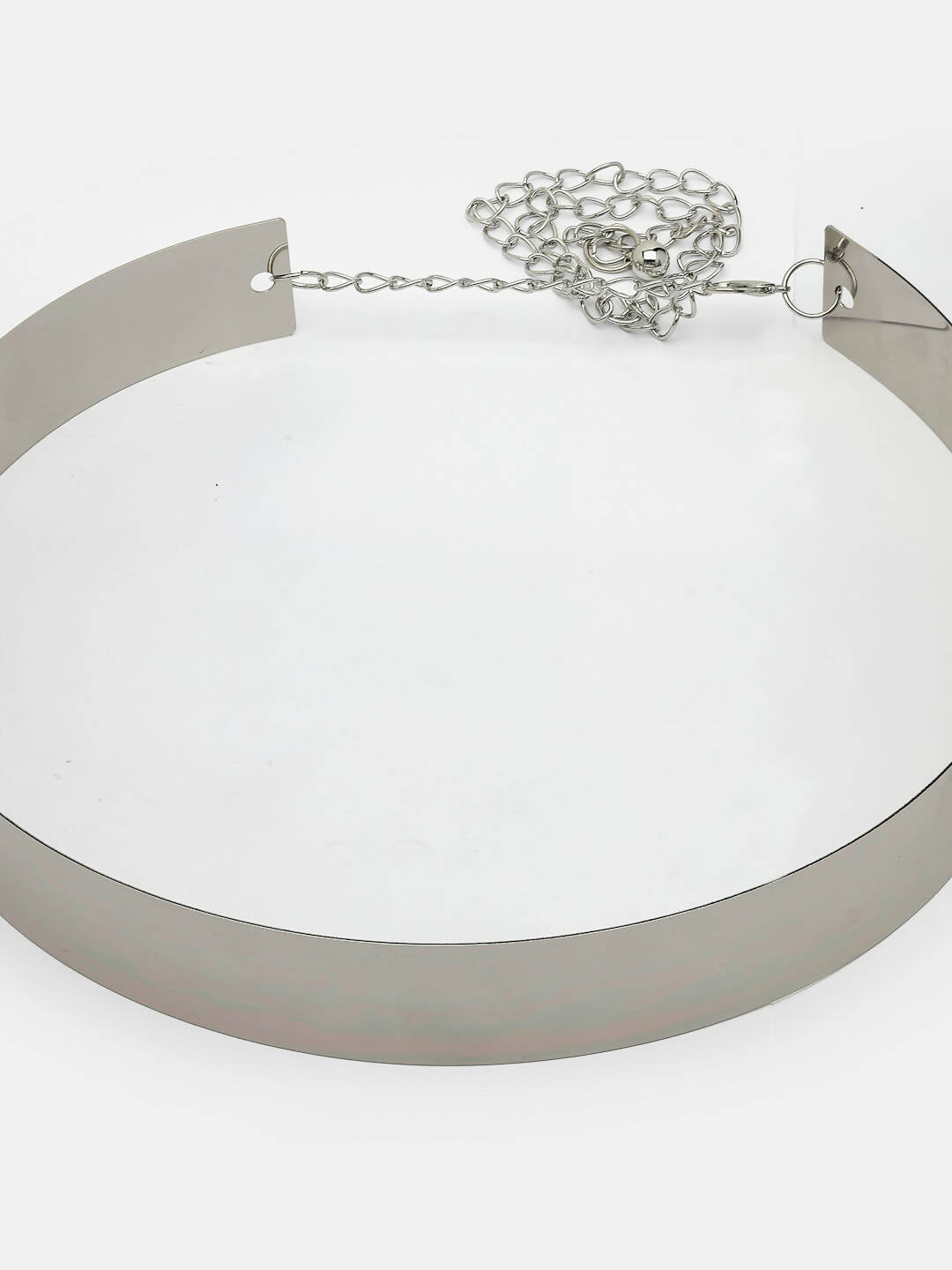 NVR Women Circular Silver Plated Adjustable Broad Belt