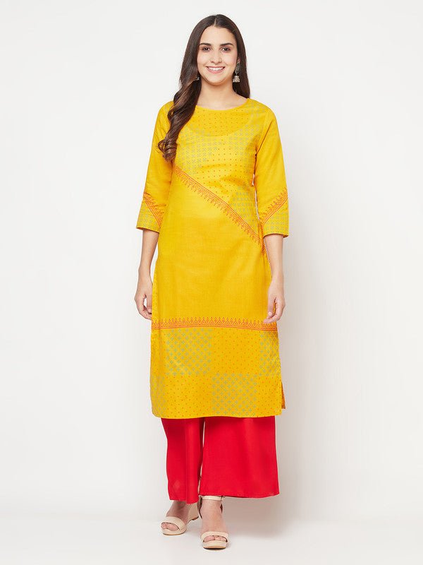 Aniyah Rayon Flared Slip-On Red Palazzo