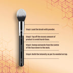 Miss Claire M39 - Tapered Powder (L) Brush - Chrome