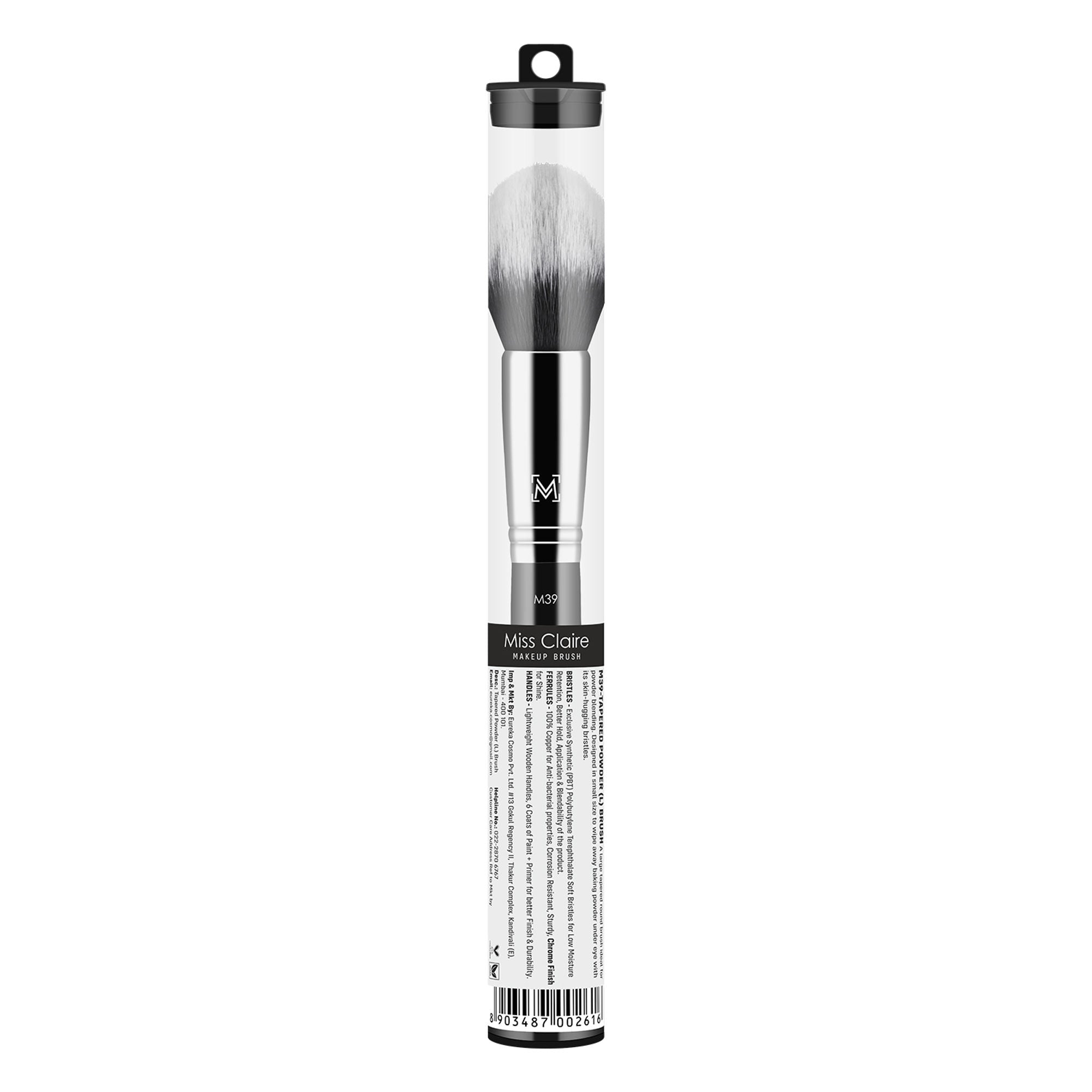 Miss Claire M39 - Tapered Powder (L) Brush - Chrome