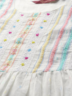 Sangria Women Embroidered Thread Work Pure Cotton Kurta with Palazzos & With Dupatta