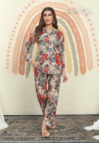 Monjolika Fashion Multicolor Printed Rayon Designer Co Ord Set - Distacart