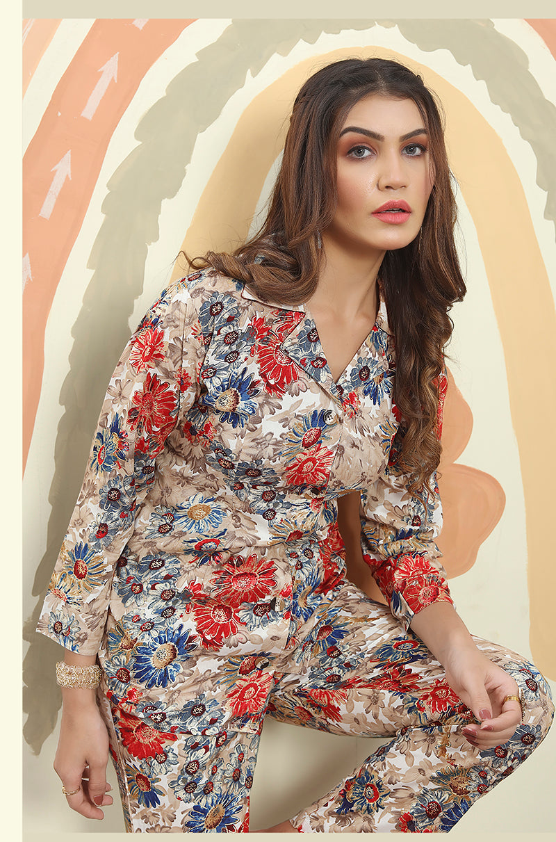 Monjolika Fashion Multicolor Printed Rayon Designer Co Ord Set - Distacart